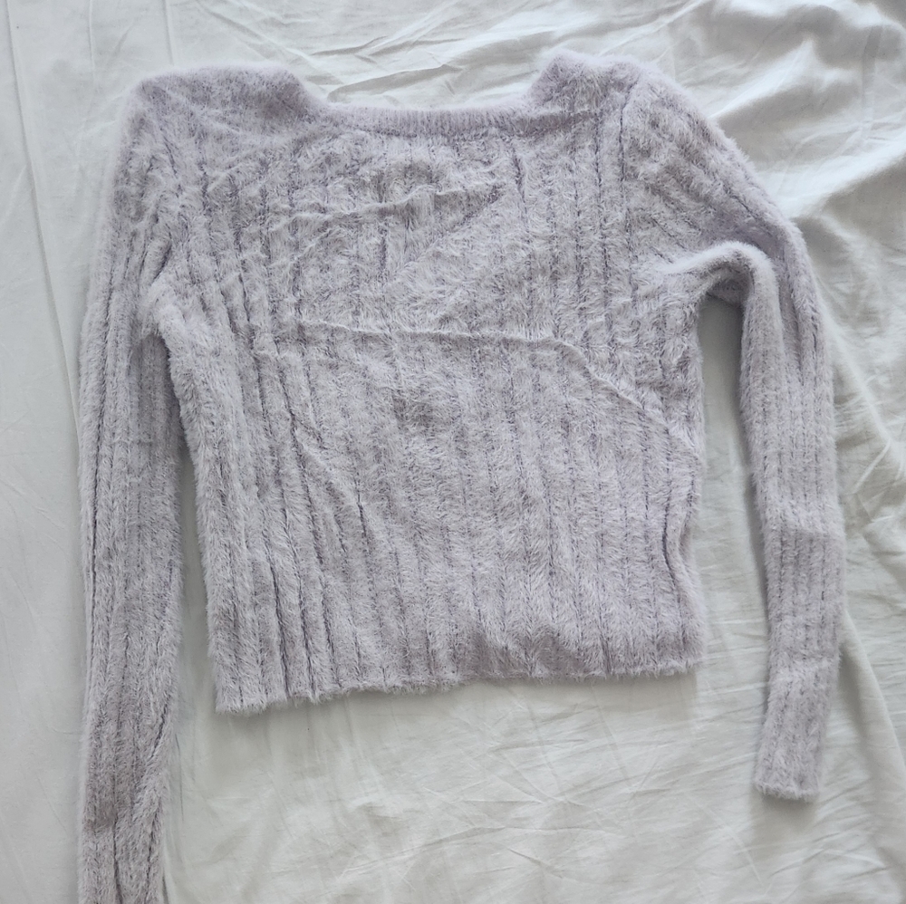 Soft Fuzzy Lilac Sweater